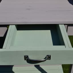 image-Outdoor Wooden Potting Table Bench Workstation Planting Shelves