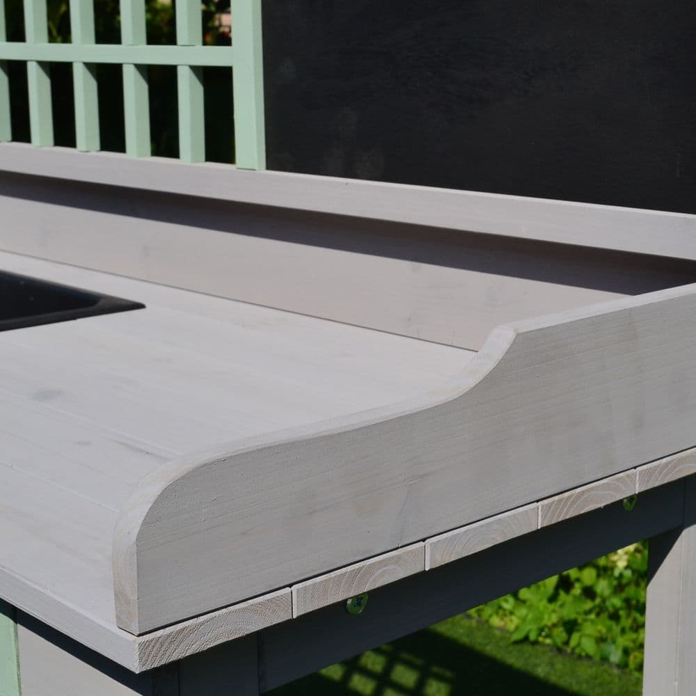 image-Outdoor Wooden Potting Table Bench Workstation Planting Shelves