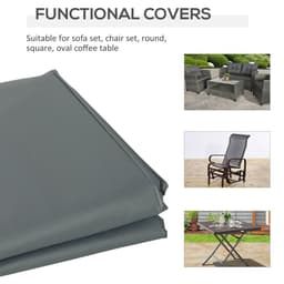 image-190x72cm Furniture Table Chair Sofa Set Cover Water UV Resistant Protection 600D