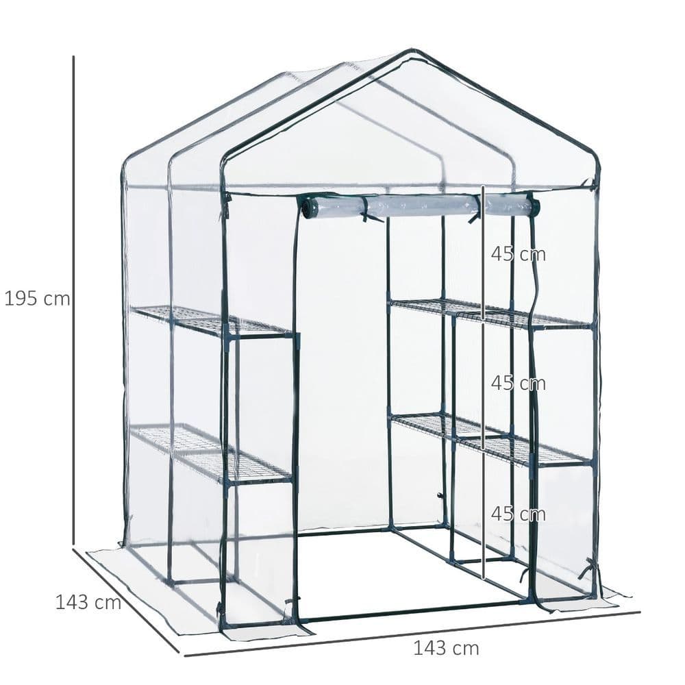 image-Steel Frame Greenhouse Steel Frame, 2 Shelves