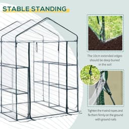 image-Steel Frame Greenhouse Steel Frame, 2 Shelves