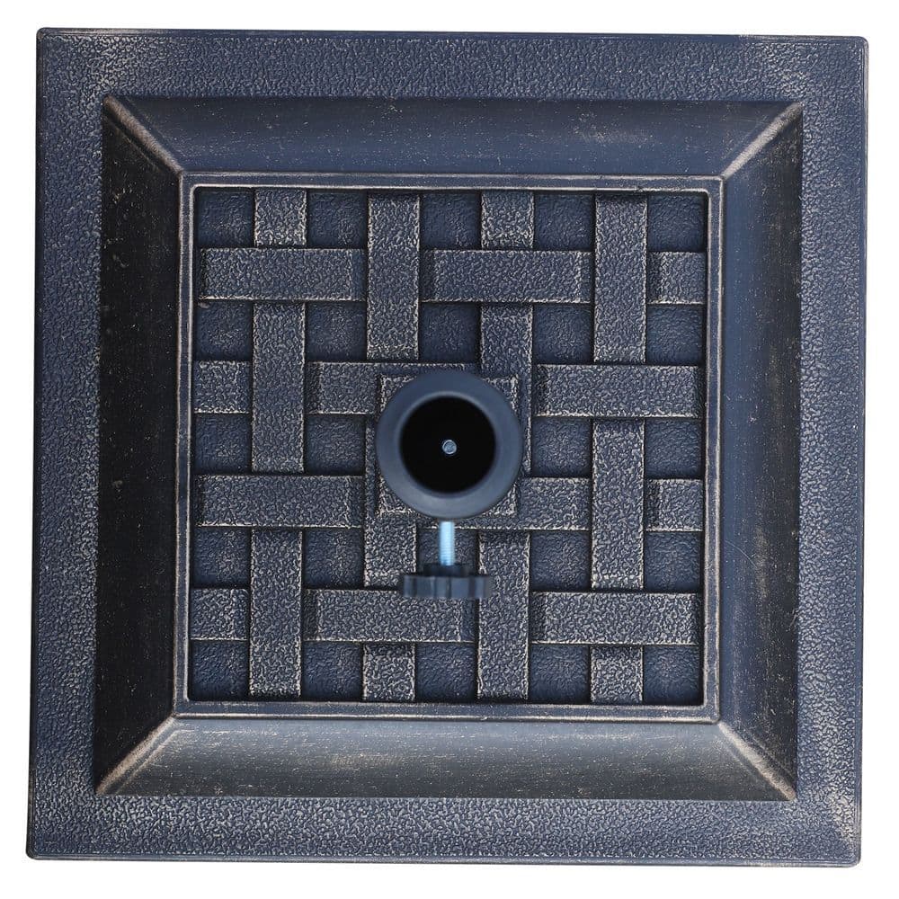 image-44 cm Square Garden Parasol Stand-Bronze Resin