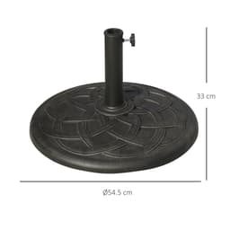 image-Umbrella Base for ?38mm and ?48mm Poles, Resin-Bronze
