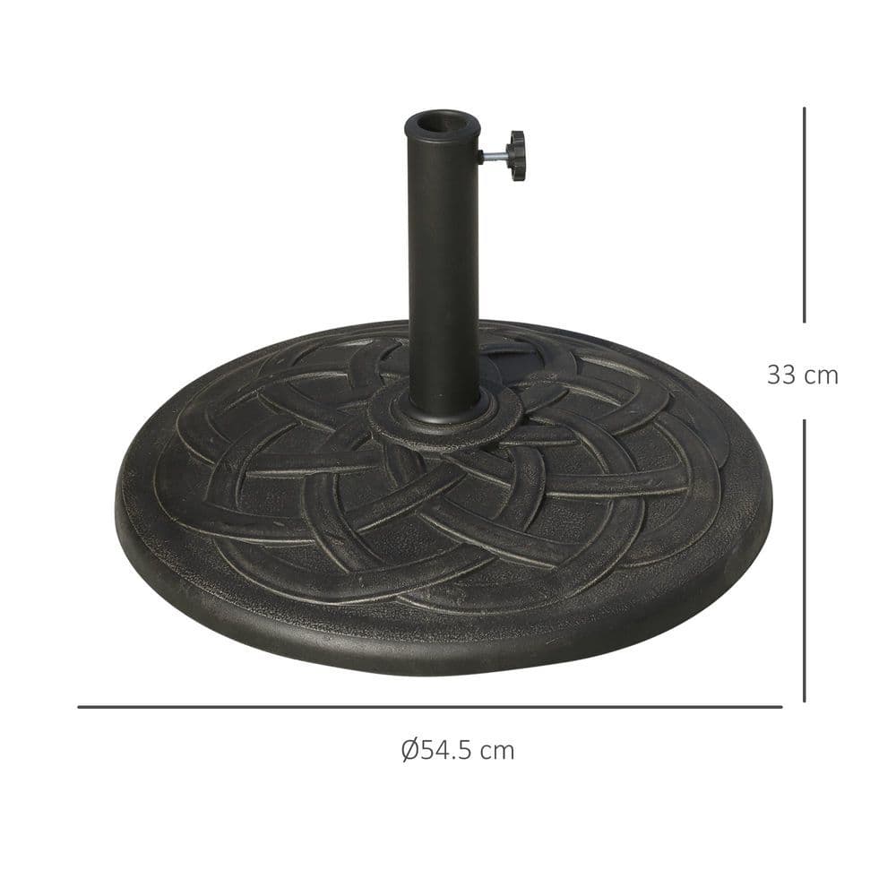 image-Umbrella Base for ?38mm and ?48mm Poles, Resin-Bronze