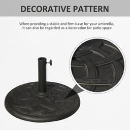 image-Umbrella Base for ?38mm and ?48mm Poles, Resin-Bronze