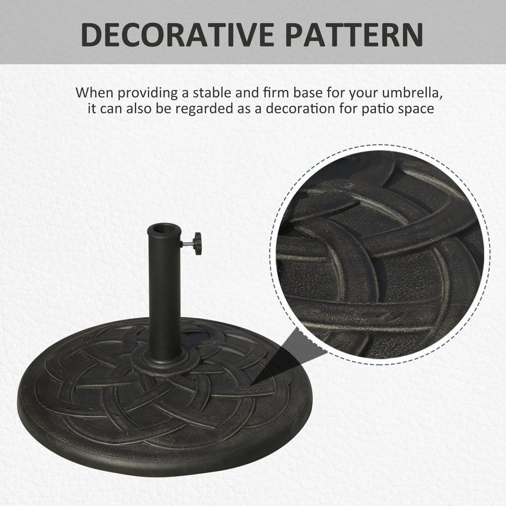 image-Umbrella Base for ?38mm and ?48mm Poles, Resin-Bronze