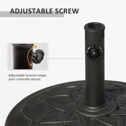 image-Umbrella Base for ?38mm and ?48mm Poles, Resin-Bronze