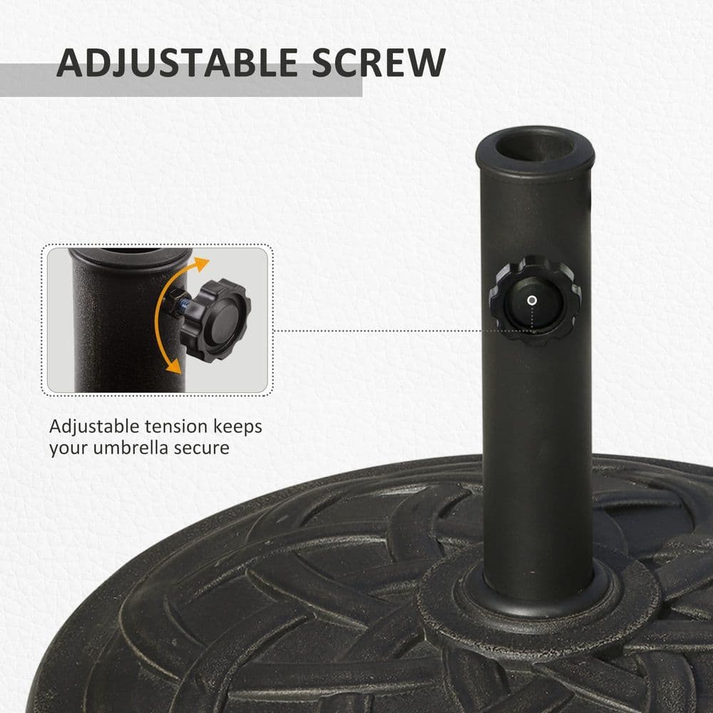image-Umbrella Base for ?38mm and ?48mm Poles, Resin-Bronze