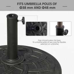 image-Umbrella Base for ?38mm and ?48mm Poles, Resin-Bronze