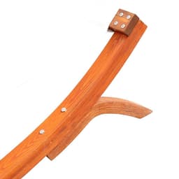 image-Hammock Chaise Wooden Double Sun Bed Lounger - Cream | UK