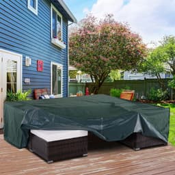 image-PVC Coated Large Square 600D Waterproof Outdoor Furniture Cover Green