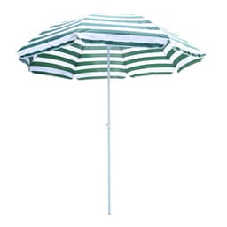 image-Large 1.8m Patio Garden Beach Sun Crank Umbrella Sunshade Folding Parasol