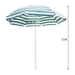 image-Large 1.8m Patio Garden Beach Sun Crank Umbrella Sunshade Folding Parasol