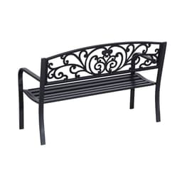 image-2-Seater Garden Bench, Steel-Black