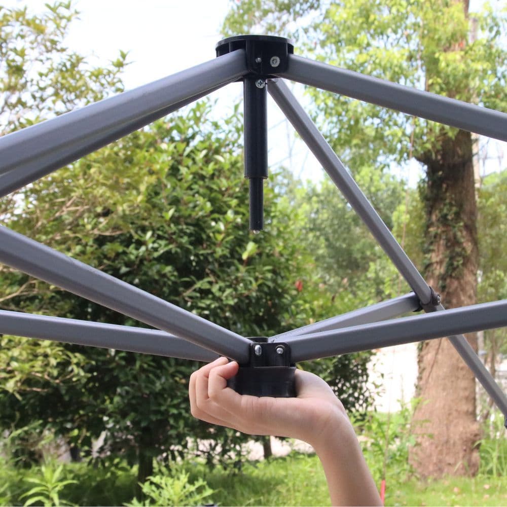 image-3x3M Pop Up Gazebo, Foldable Canopy Tent & Carry Bag with Wheels & 4 Legs