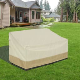 image-Waterproof Furniture Cover For 3 Seat Rattan Sofa