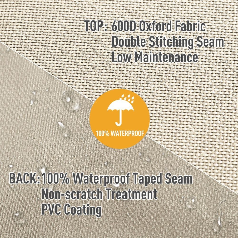 image-Waterproof Furniture Cover For 3 Seat Rattan Sofa