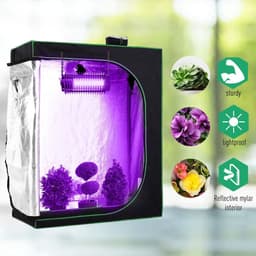 image-Hydroponic Plant Grow Tent Reflective Mylar Green Room 120L x60W x150Hcm Silver