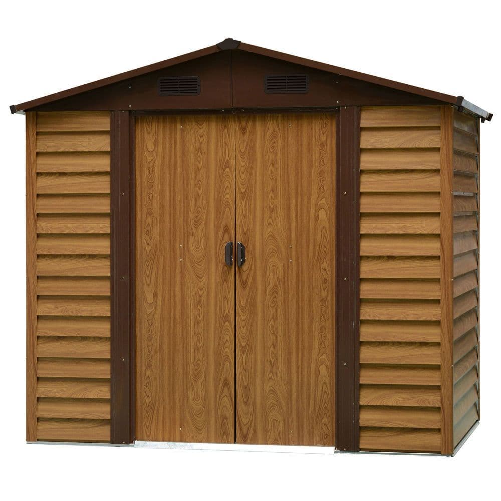 image-Garden Shed, 235.7Lx195.6Wx176.7-208.7H cm, Steel