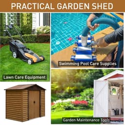image-Garden Shed, 235.7Lx195.6Wx176.7-208.7H cm, Steel