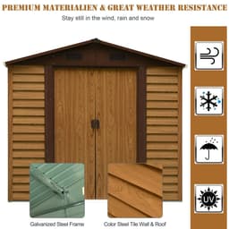 image-Garden Shed, 235.7Lx195.6Wx176.7-208.7H cm, Steel