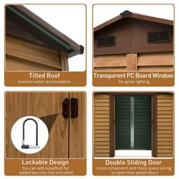 image-Garden Shed, 235.7Lx195.6Wx176.7-208.7H cm, Steel