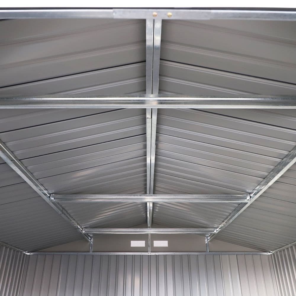 image-6.5 x 11FT Foundation Ventilation Steel Outdoor Garden Shed Grey