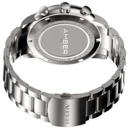 image-Amber Time Men's Quartz Chronograph Watch Stainless Steel Band 50m ATL160810-03BL