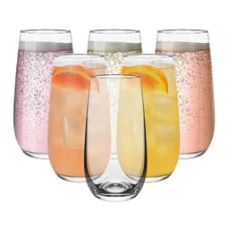 image-Set of 6 Traditional Esteem Highball Glass Tumblers - 490ml (16.5oz) Highball Glasses