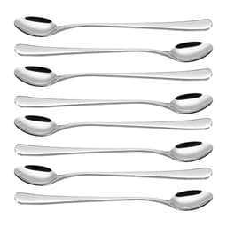 image-8 Piece Long Handle Stainless Steel Latte Spoon Silverware Flatware Home Use Tableware Dinnerware Set