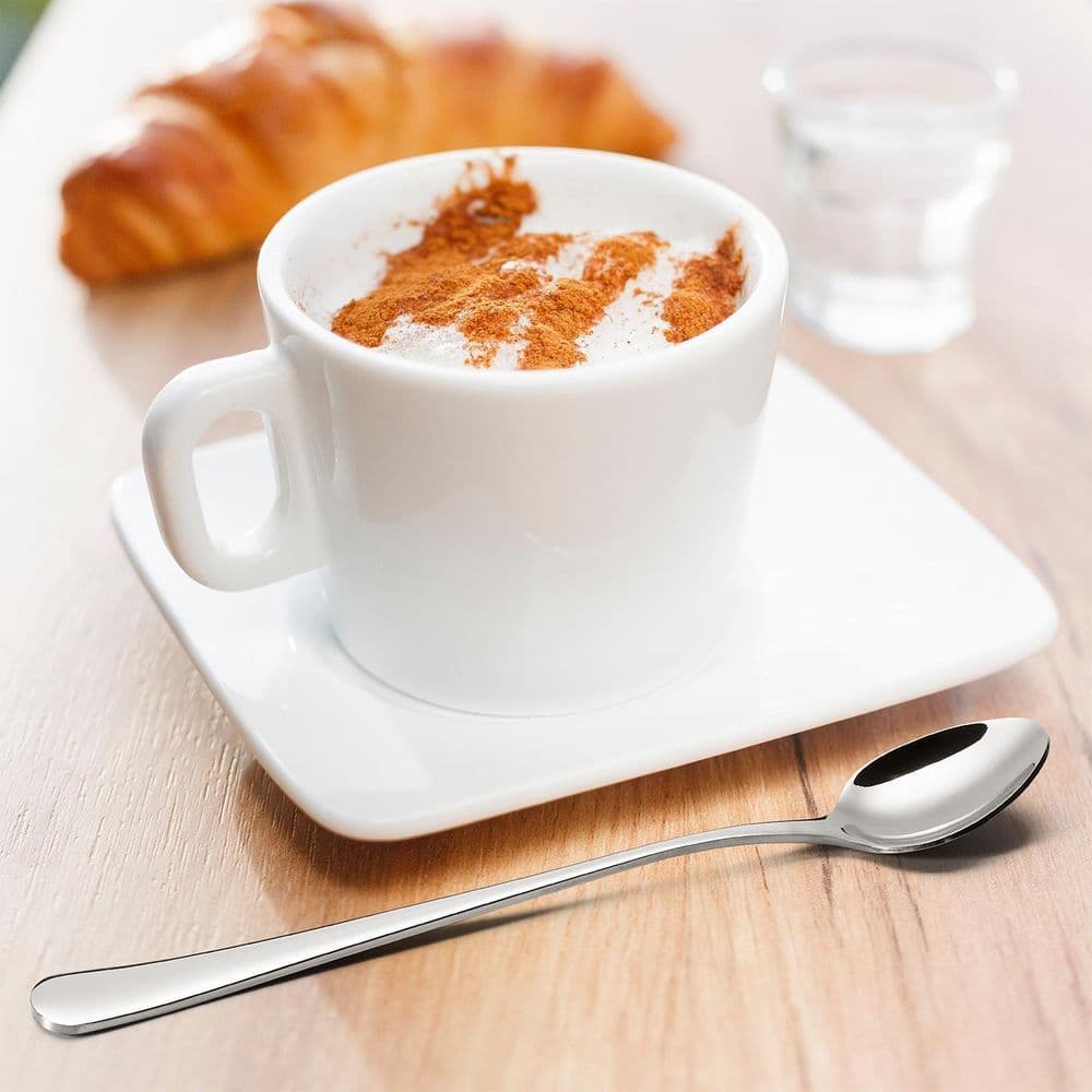 image-8 Piece Long Handle Stainless Steel Latte Spoon Silverware Flatware Home Use Tableware Dinnerware Set