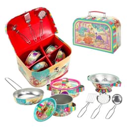 image-SOKA Dinosaur Kids Kitchen Set Toy Pots and Pans Set Toy Kitchen Accessories