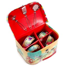 image-SOKA Dinosaur Kids Kitchen Set Toy Pots and Pans Set Toy Kitchen Accessories