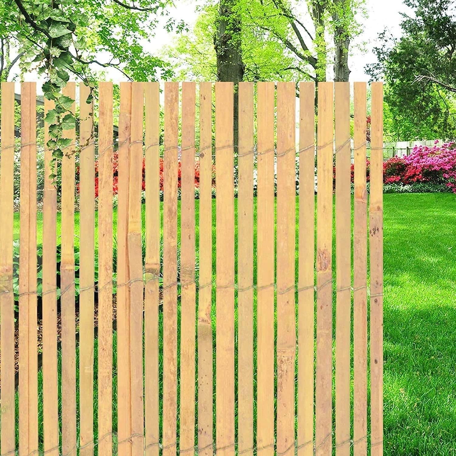 image-Natural Reed Fencing Garden Screening - 1.8m x 4m Roll