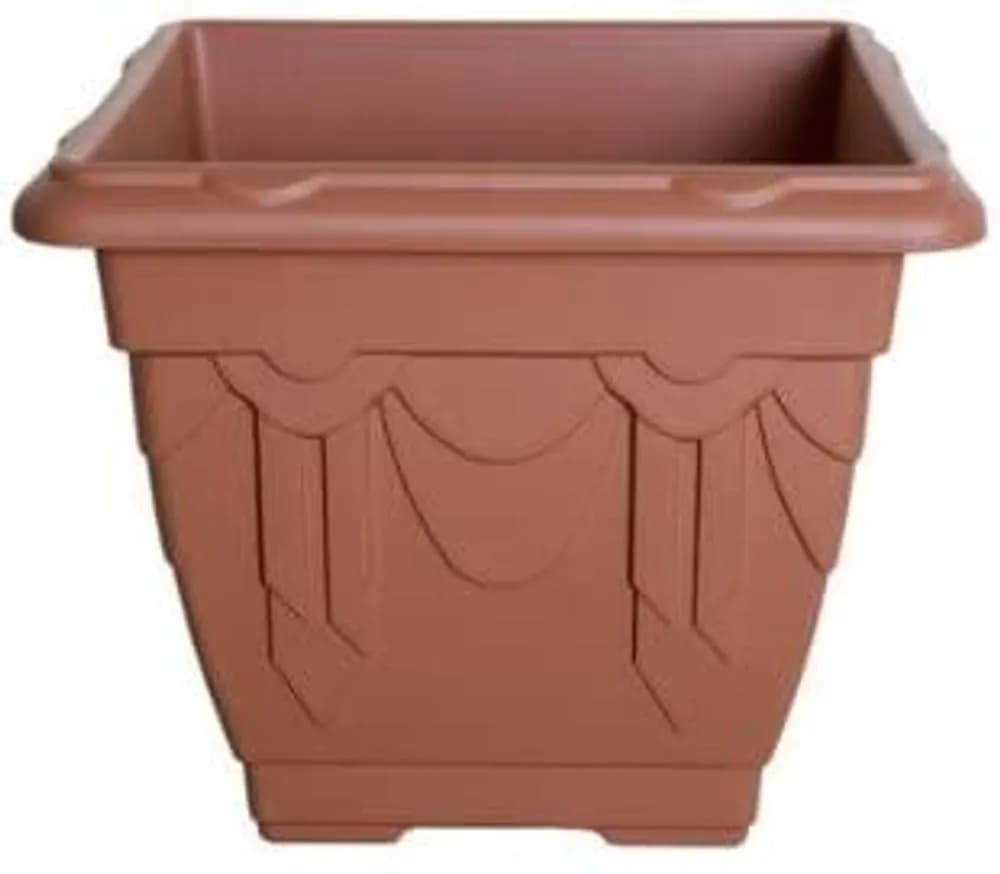 image-Whitefurze 38cm Square Venetian Flower Planter Pot - Terracotta G020443