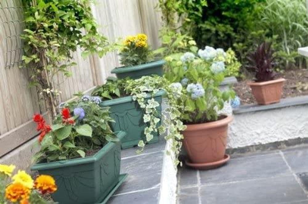image-Whitefurze 38cm Square Venetian Flower Planter Pot - Terracotta G020443