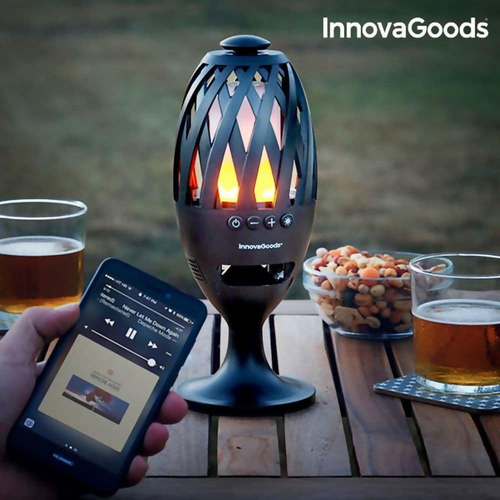 image-Firesound LED Flame Lamp and Bluetooth Speaker Energy Class A