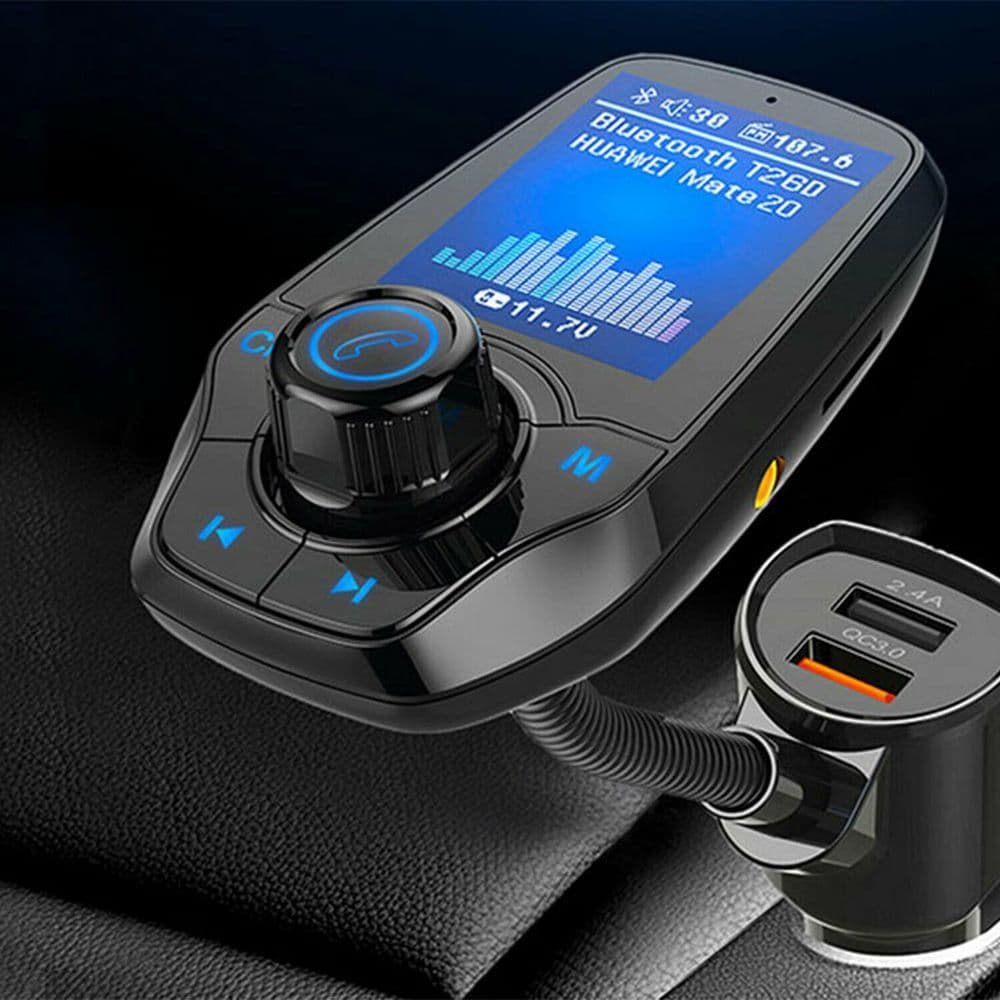 image-Aquarius Wireless Multifunctional Bluetooth Car FM Transmitter with Dual USB Port