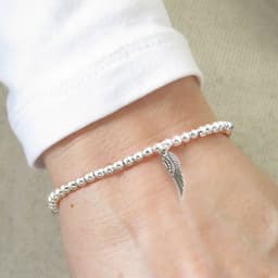 image-Angel Wing Bracelet on Rainbow Thank You Card