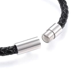 image-Men's Tigers Eye Leather Bracelet