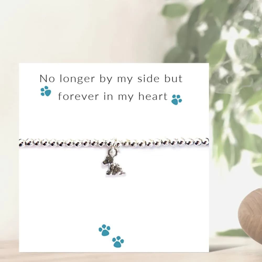 image-No Longer By My Side - Dog Bracelet on Message Card