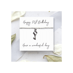 image-Happy 21st Birthday Bracelet & Message Card