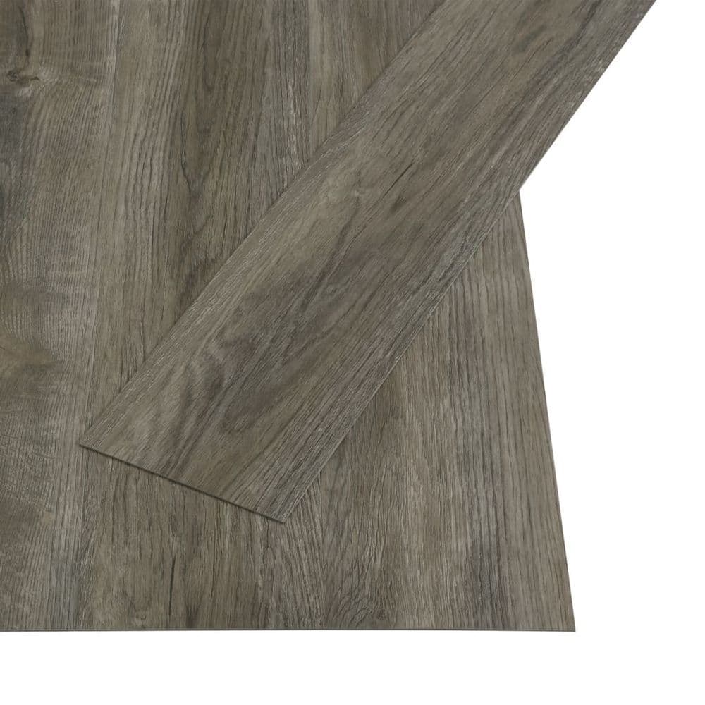 image-Self-adhesive Flooring Planks 4.46 m² 3 mm PVC Grey and Brown