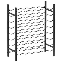 image-Wine Rack for 48 Bottles Black Metal