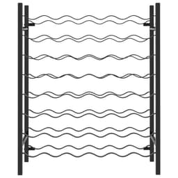 image-Wine Rack for 48 Bottles Black Metal