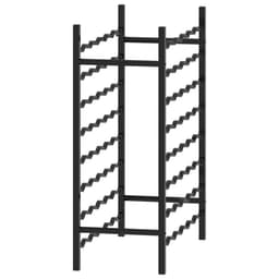 image-Wine Rack for 48 Bottles Black Metal