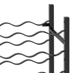 image-Wine Rack for 48 Bottles Black Metal