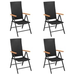 image-5 Piece Garden Dining Set Black and Brown