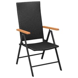 image-5 Piece Garden Dining Set Black and Brown