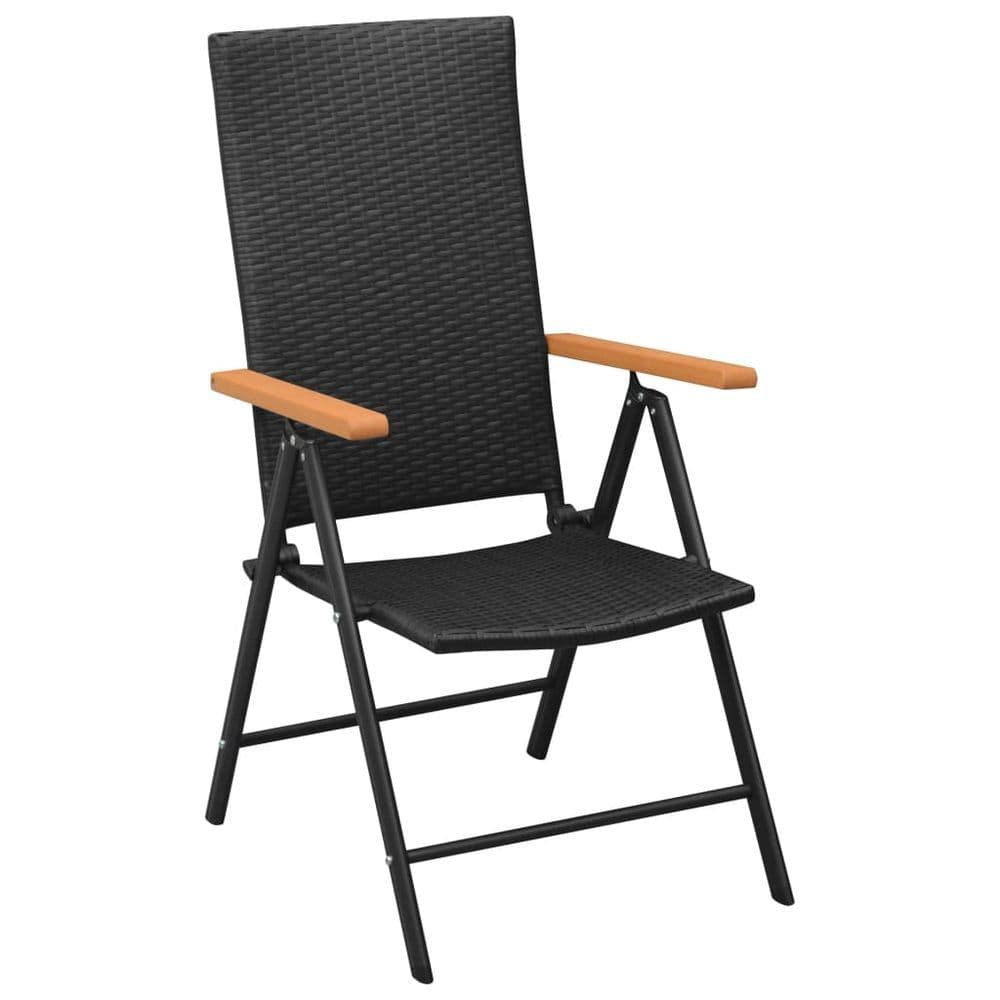 image-5 Piece Garden Dining Set Black and Brown